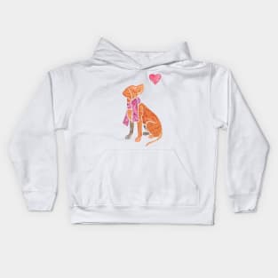 Watercolour Vizsla Kids Hoodie